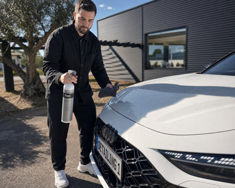 Detailing1 Koch-Chemie FSE Quick Detailer — Wasserflecken auf weißem Audi RS 5 im Sommer