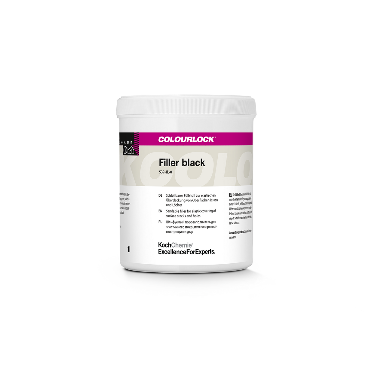 COLOURLOCK "Filler" (Black) Schleifbarer Füllstoff zur elastischen Überdeckung von Oberflächenrissen und Löchern