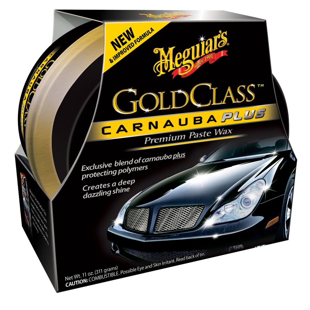 Meguiars GOLD CLASS Carnauba Plus Premium Paste Wax Wachsversiegelung 11 oz (325 ml)
