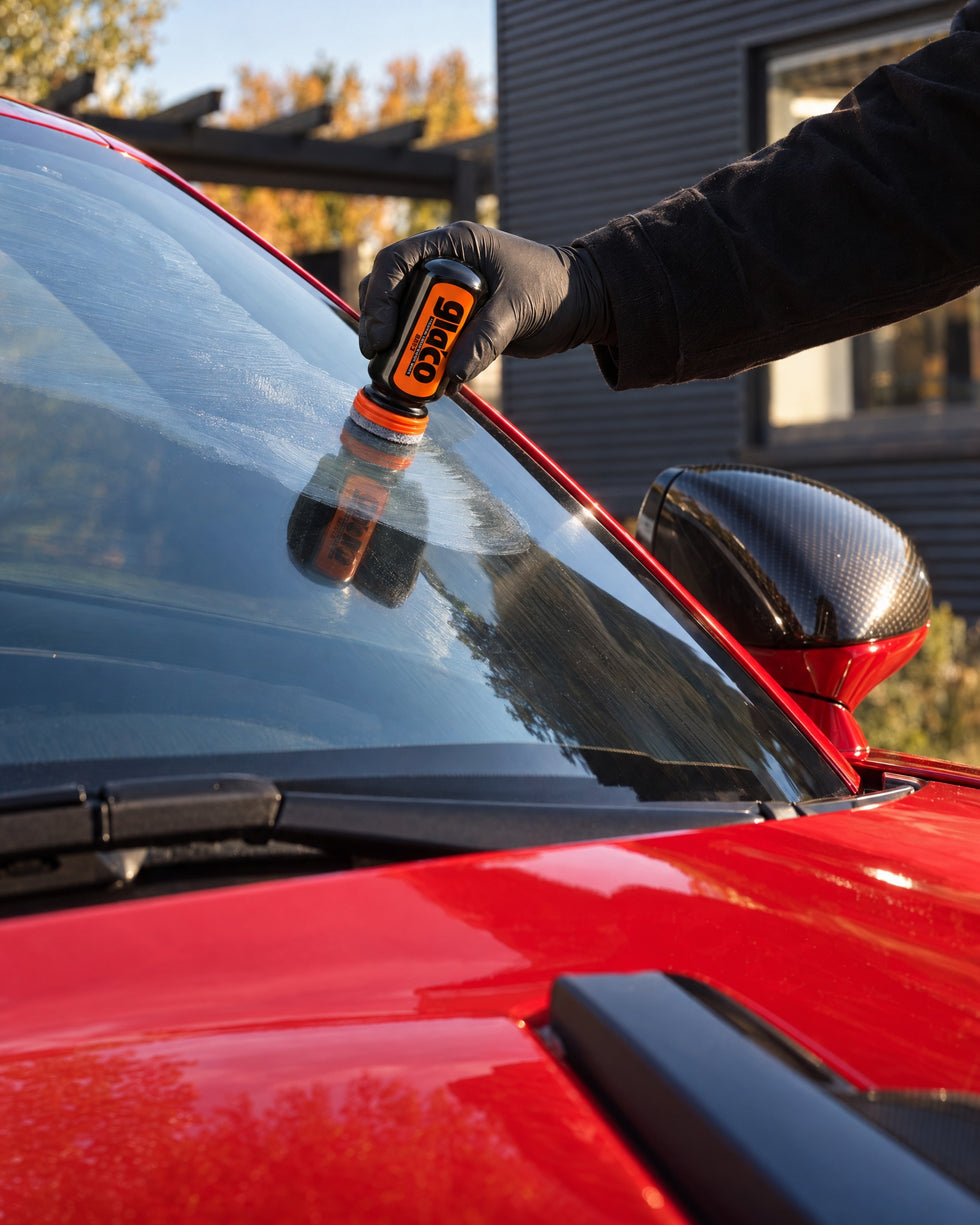 Detailing1 Hero: Glass sealant — applying a rain repellent correctly (Mobile)