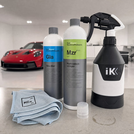Detailing1 Auto-Reinigungsset "Innenraum" — Koch-Chemie Mehrzweckreiniger „Mzr“ 1 Liter + Dosing Cap + Koch-Chemie Glas Star