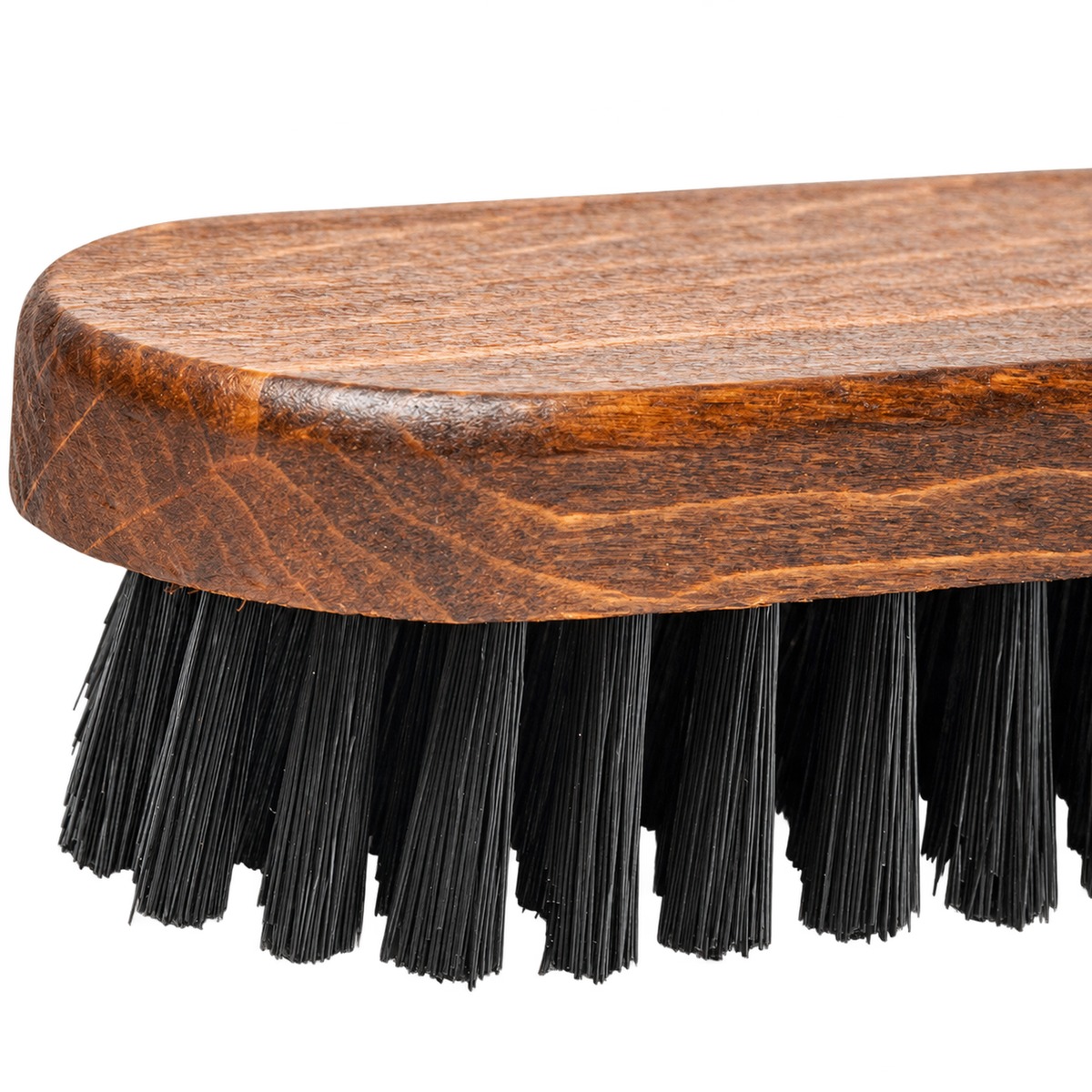 Detailing1 COLOURLOCK Leather Cleaning Brush — Nahaufnahme von Holzkörper und Borsten